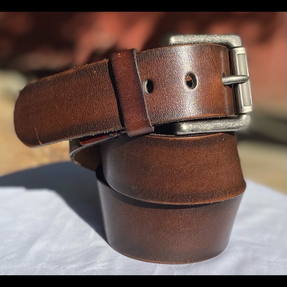 fossil leather belt